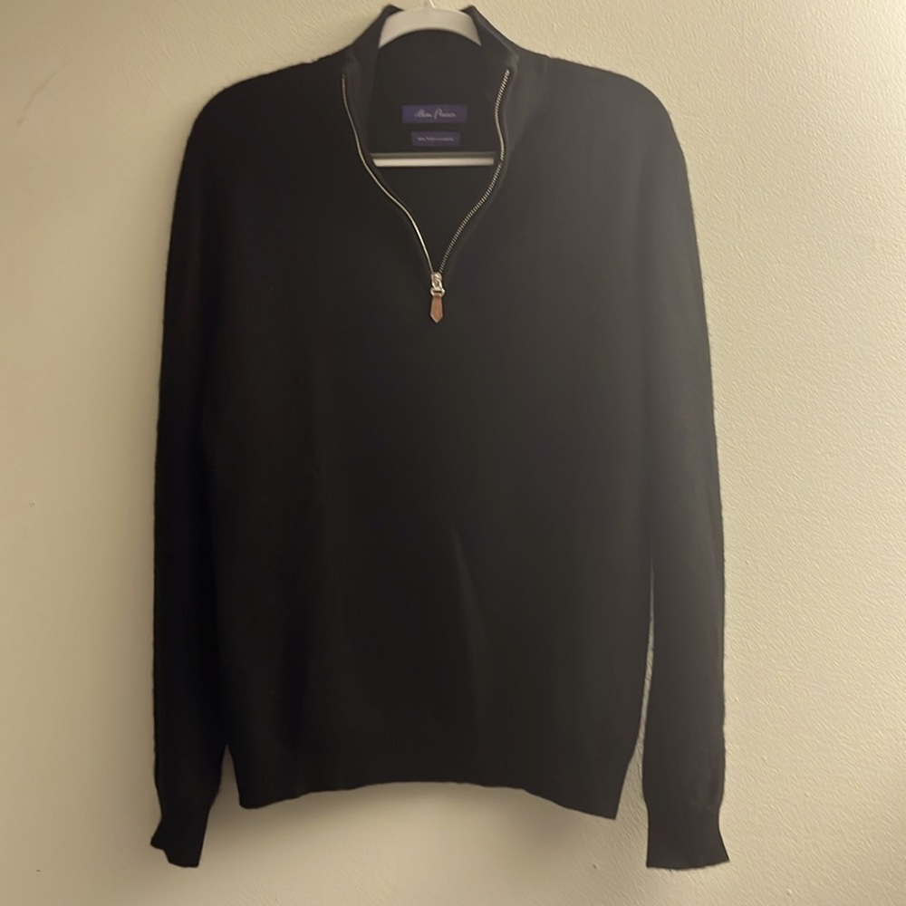 Alan Flusser 100% Pure Cashmere Men’s Black Sweater Size Small